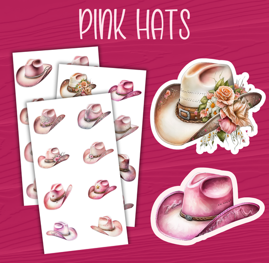 Pink Hat Stickers