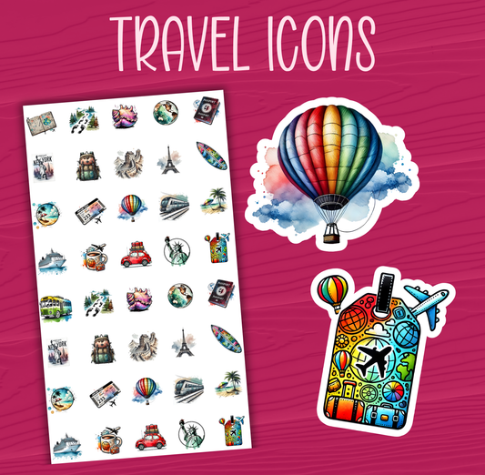 Travel Icon Stickers