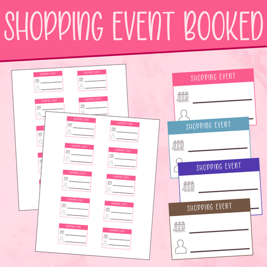 Shopping Event Booked Stickers