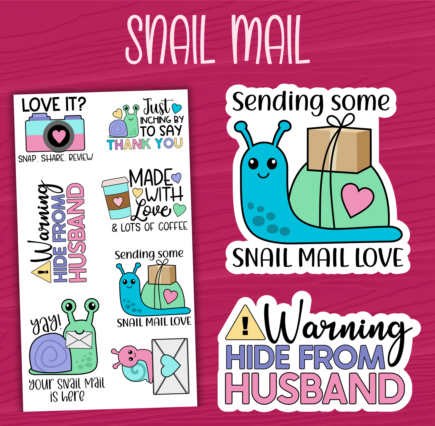 Snail Mail Stickers