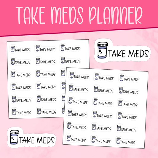 Take Meds Planner Stickers