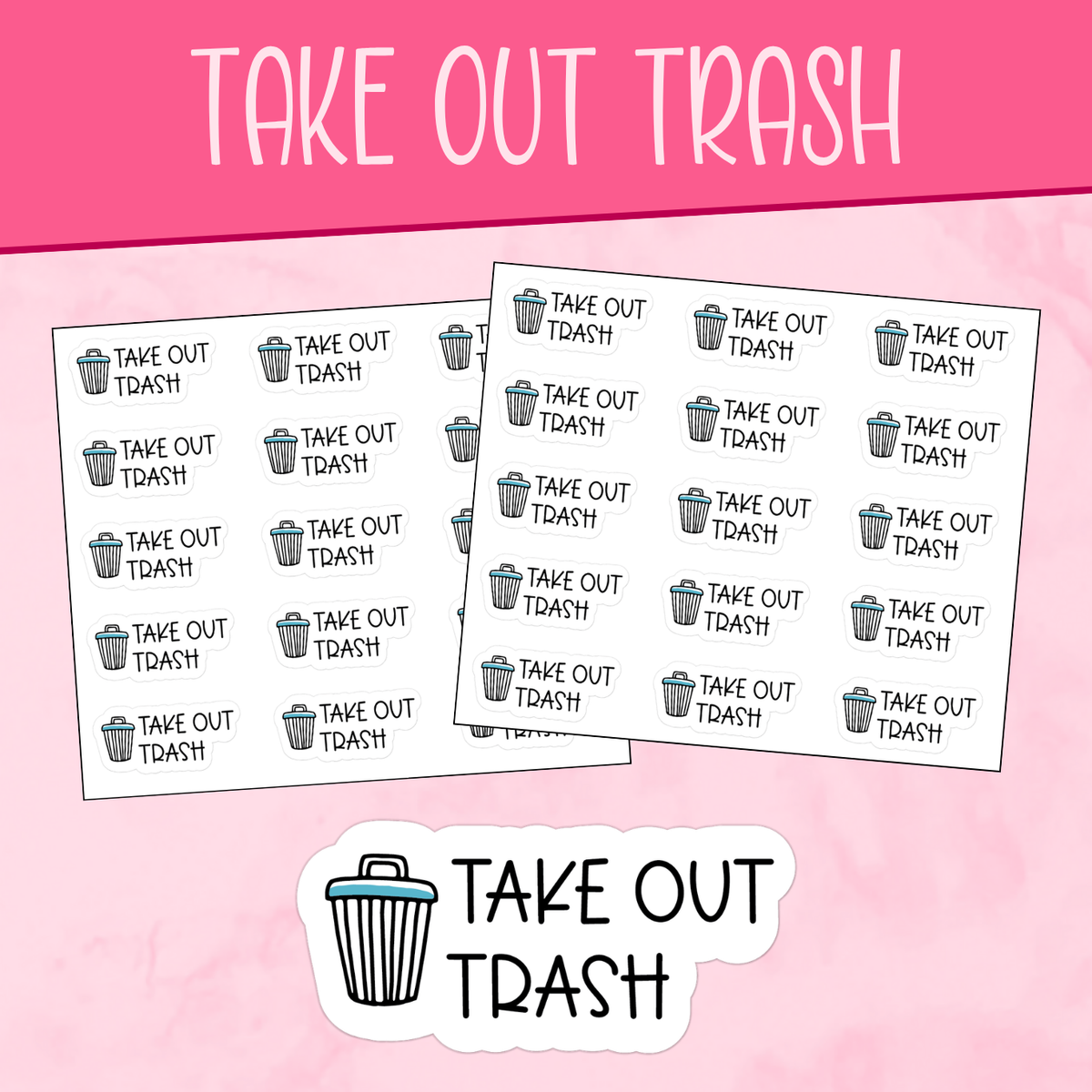 Take Out Trash Planner Stickers