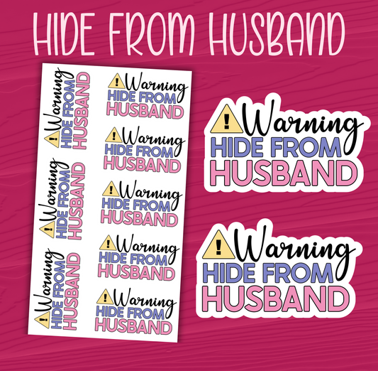 Hide From Husband Stickers