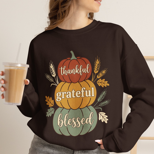 Thankful Grateful Blessed Pumpkins Shirt