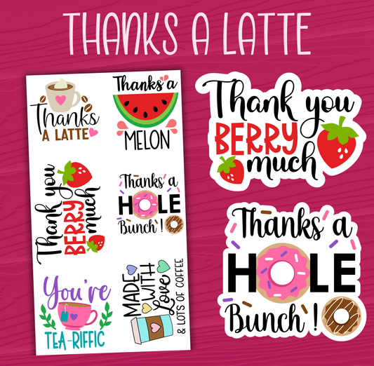 Thanks a Latte Stickers