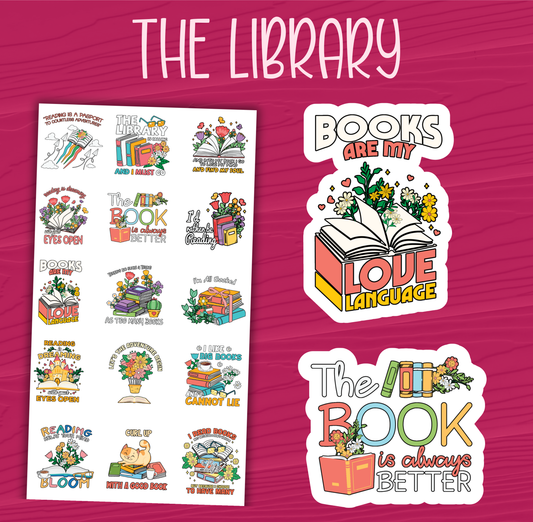 The Library (book) Stickers