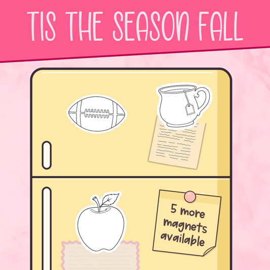 Tis the Season Fall Color Me Decorative Magnets