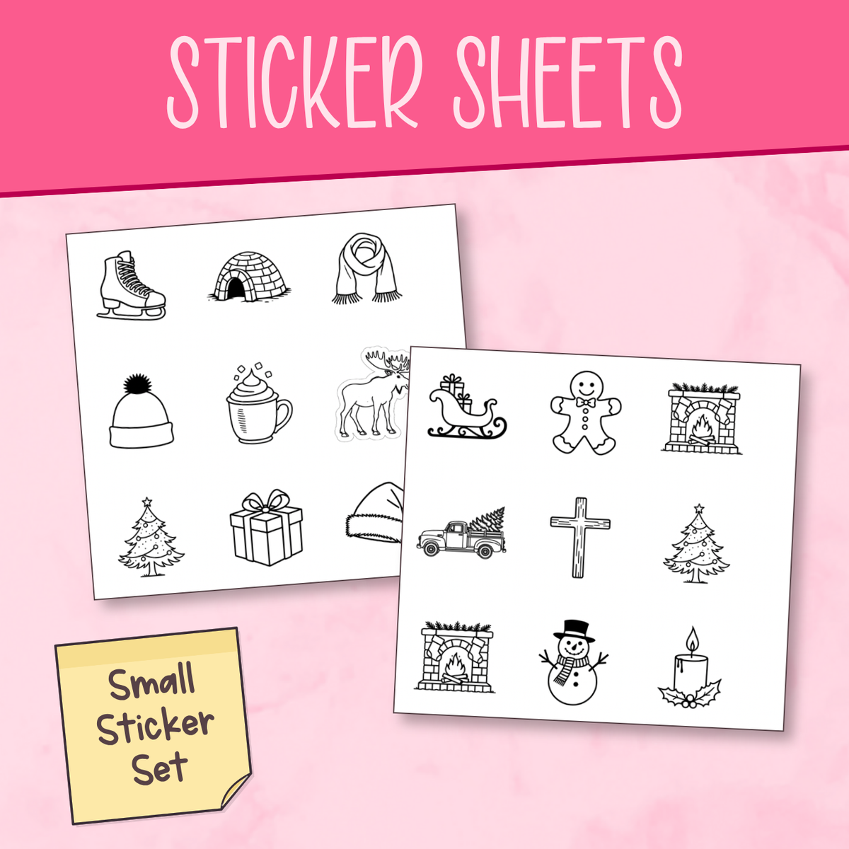 Tis the Season Christmas Color Me Stickers
