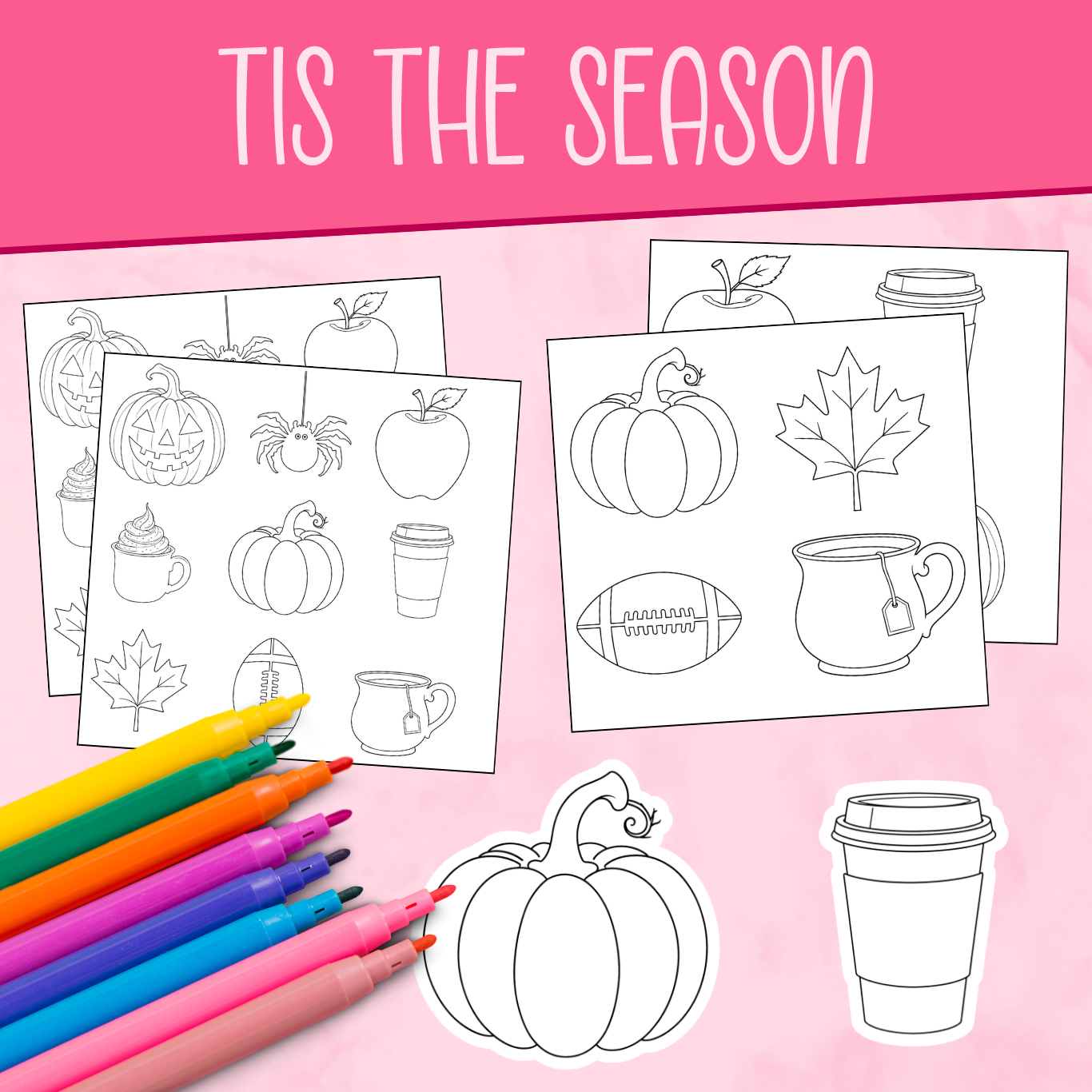 Tis the Season Color Me Stickers