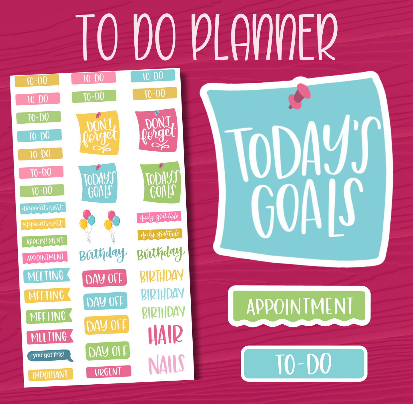To Do Planner Stickers