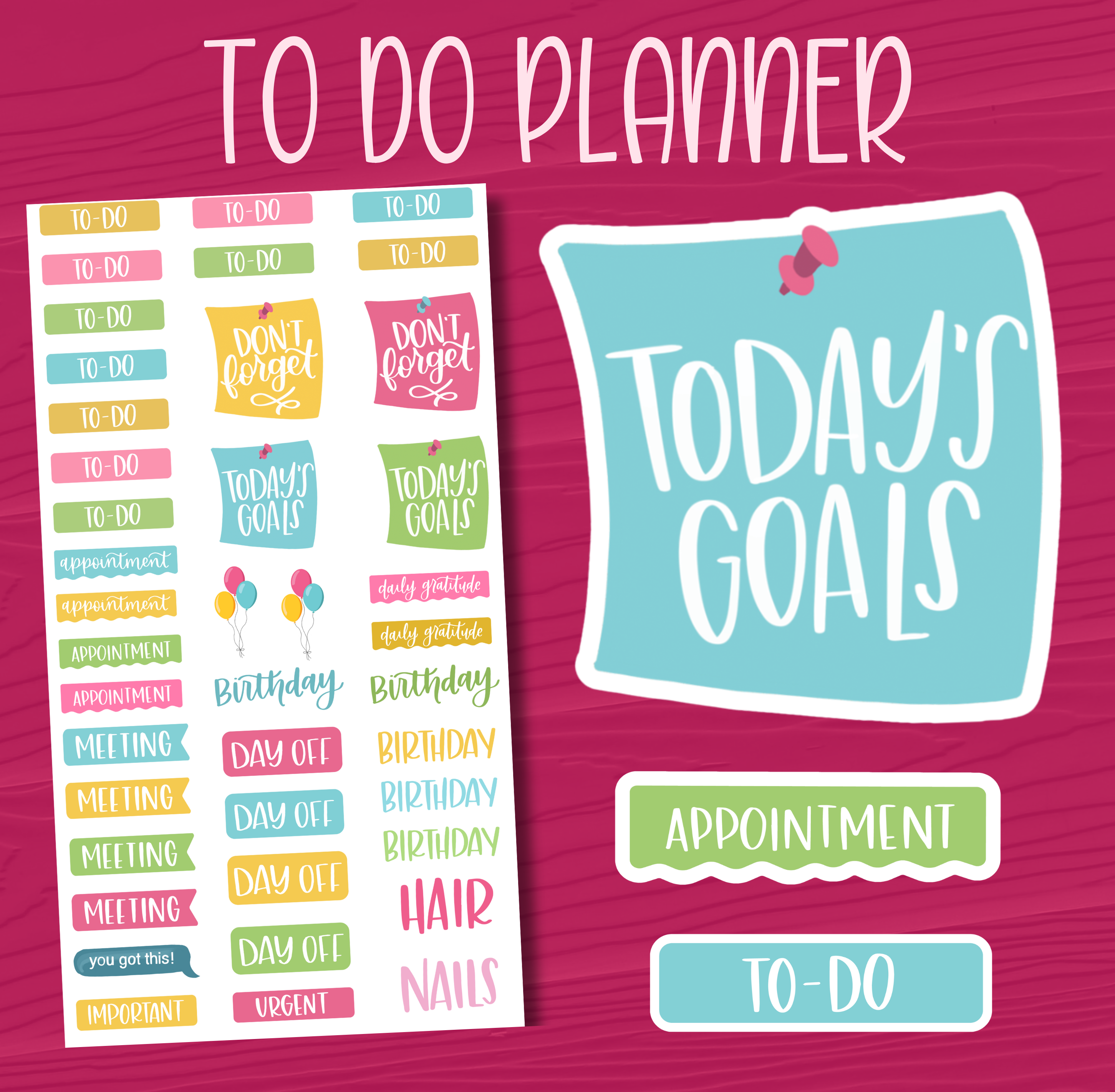 To Do Planner Stickers