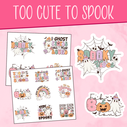 Too Cute to Spook Stickers