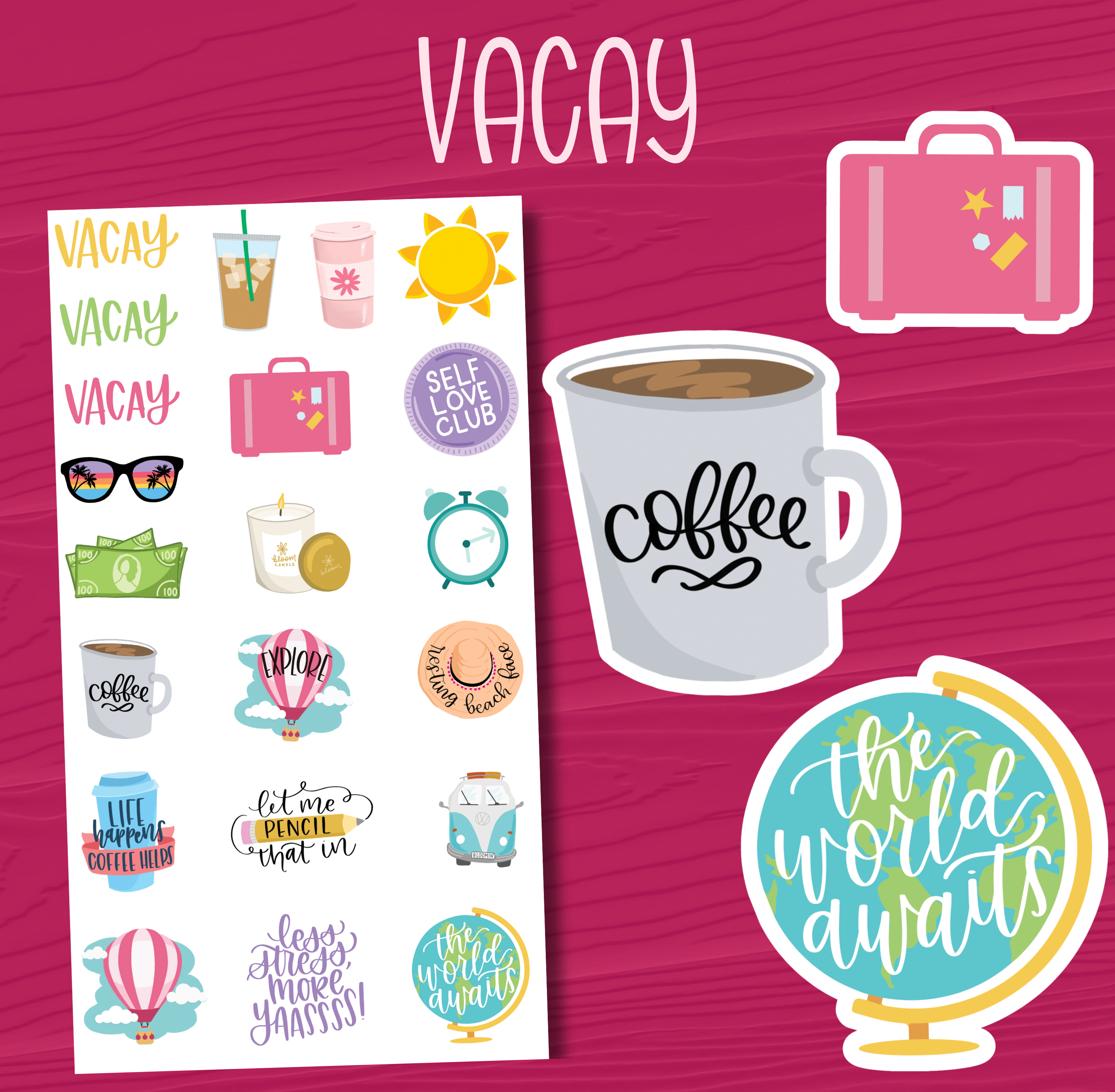 Vacay Stickers