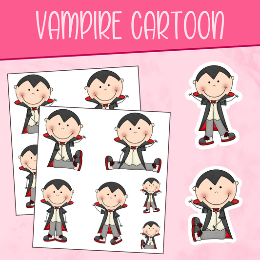 Vampire Cartoon Stickers