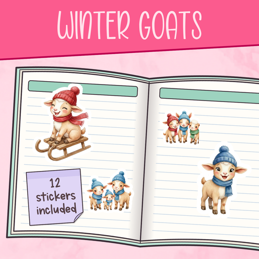 Winter Goat Stickers