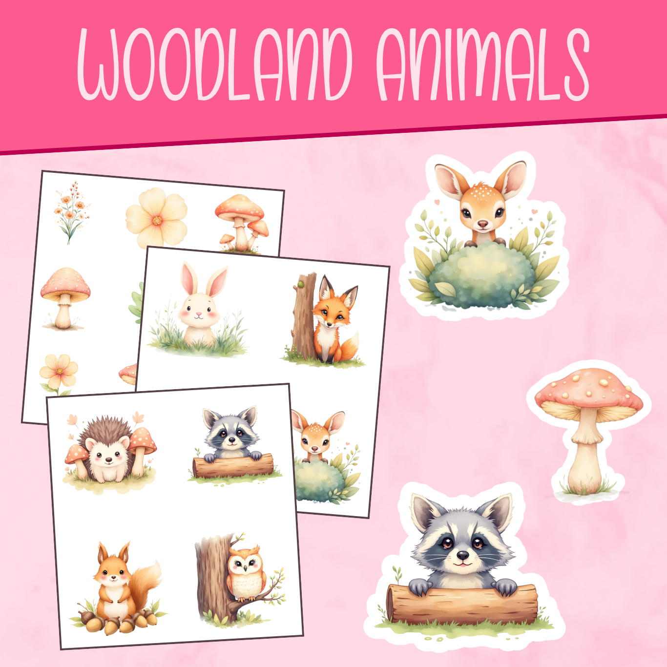 Woodland Animal Stickers