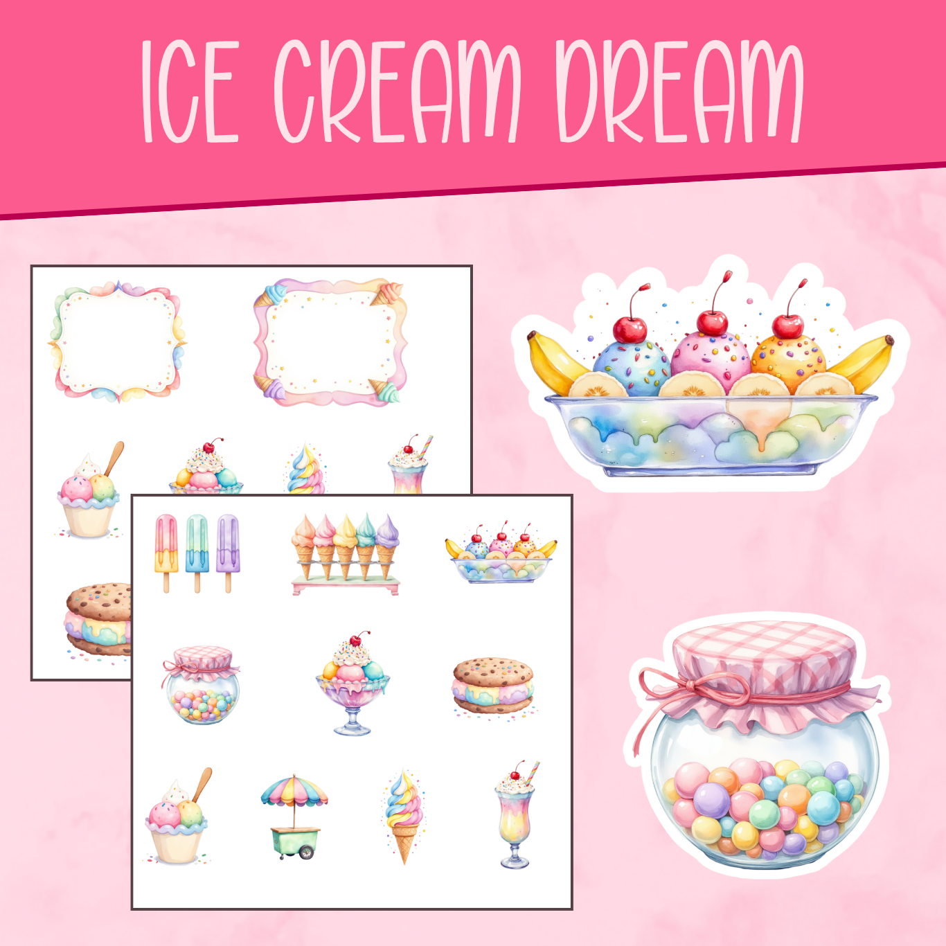 Ice Cream Dream Stickers